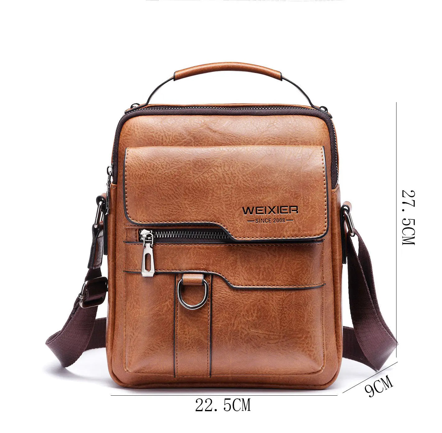 Men’s Classic PU Leather Messenger Bag Trendarium
