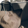Brown Denim Tote Bag