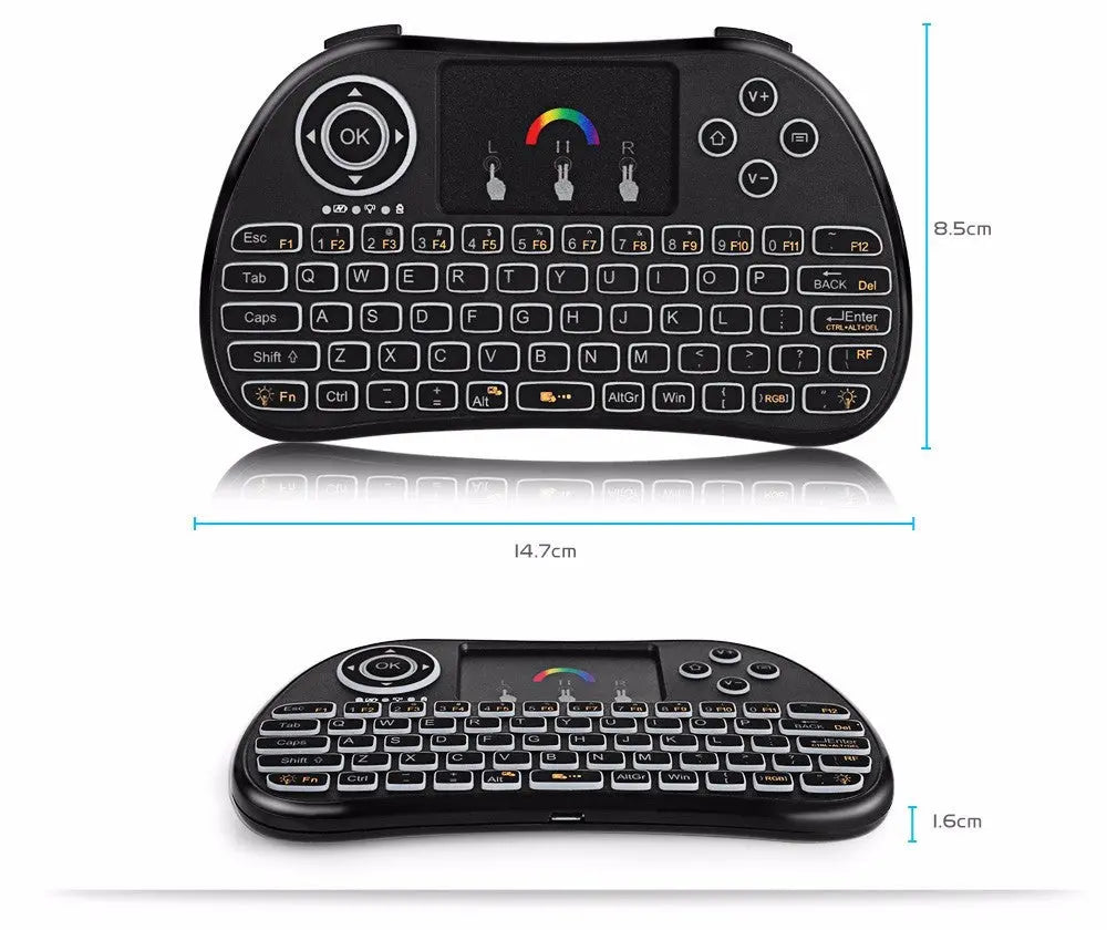 H9 Wireless Backlit Colorful Touch Remote Control Keyboard Trendarium
