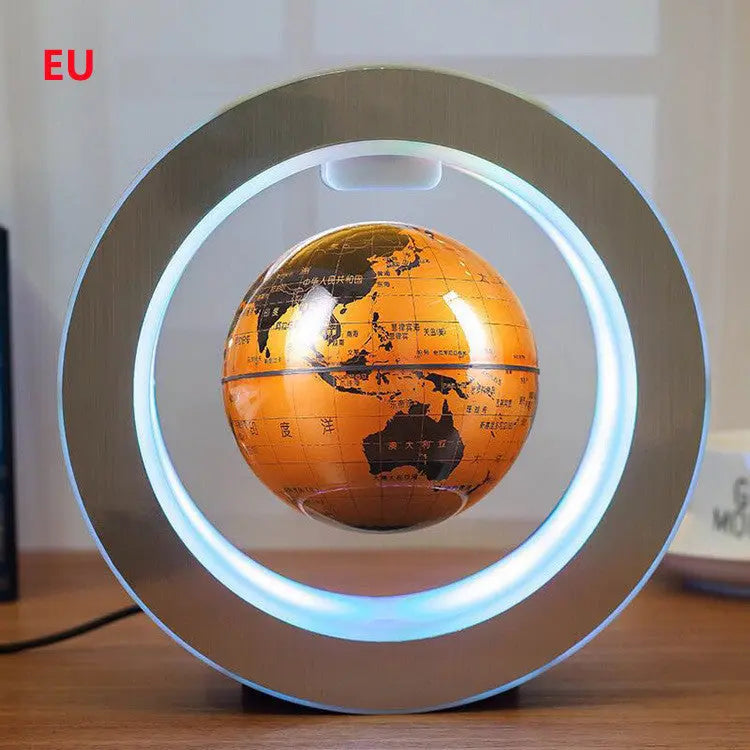 Round LED World Map Floating Globe Magnetic Levitation Light Anti Gravity Magic Trendarium