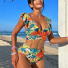 WaveWhirl Ruffle Halter Set Trendarium