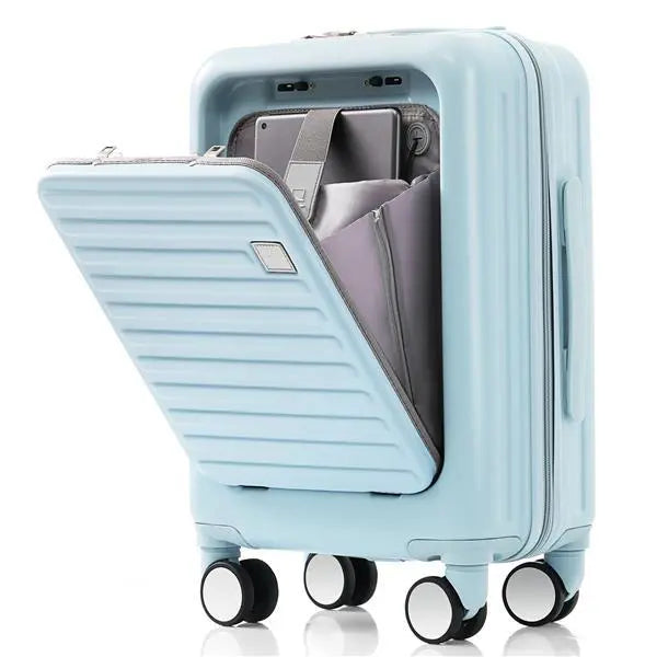 Deluxe Cabin Luggage – 20” Front-Opening, TSA Approved & USB Charging Trendarium
