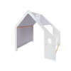 MeowBaby® White Wooden House for Kids - Blue Roof