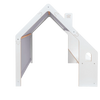 MeowBaby® White Wooden House for Kids - Blue Roof