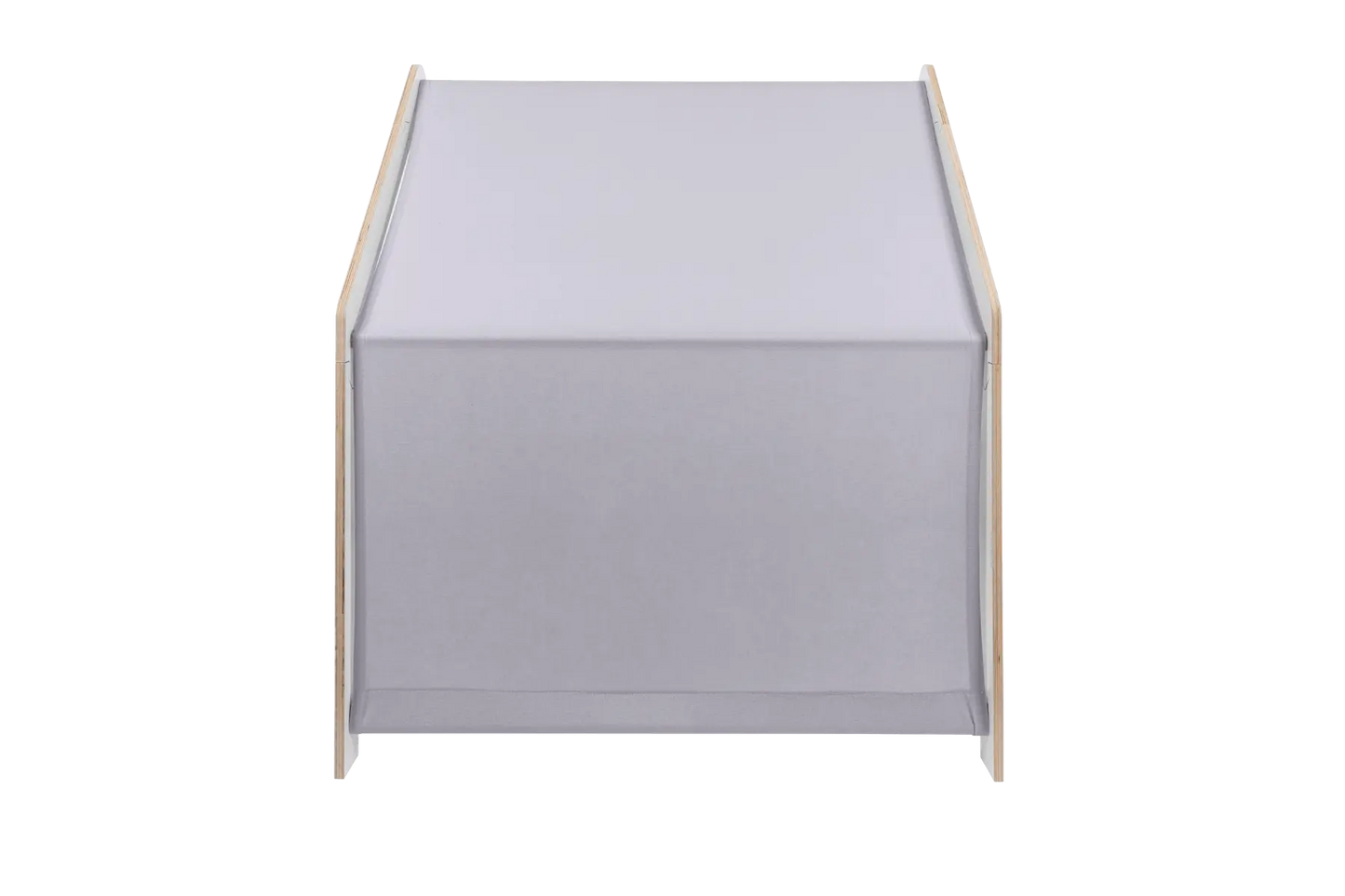 MeowBaby® White Wooden House for Kids - Blue Roof