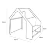 MeowBaby® White Wooden House for Kids - Blue Roof