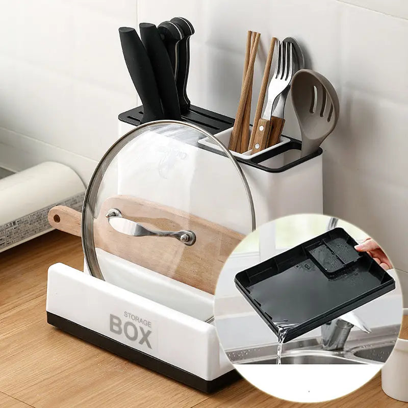 Smart Kitchen Dock – All-in-One Utensil & Lid Organizer Trendarium
