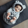 Eared Jumpsuit for Babies and Kids - Fuzzy Grey