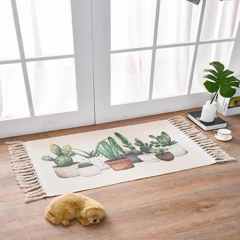Scandinavian Style Linen Cotton Rug Trendarium