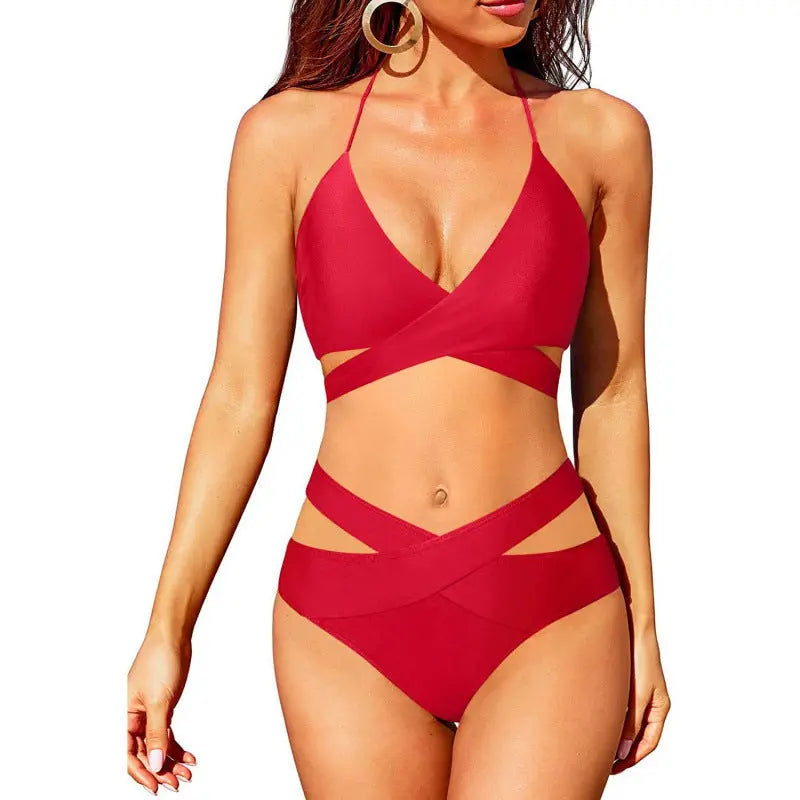 SculptGlow™ – Cutout High-Waist Bikini Set Trendarium