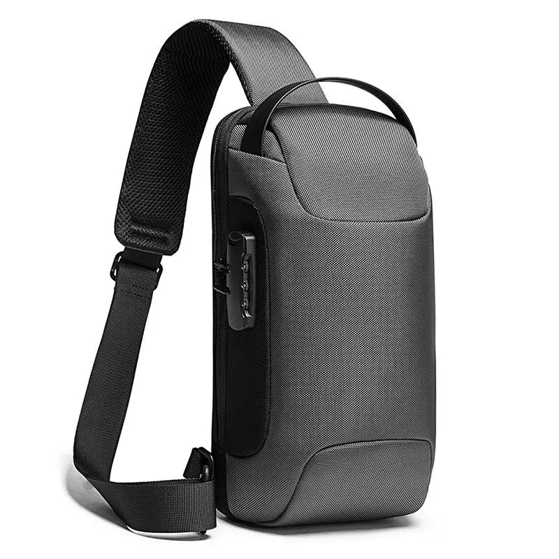 Crossbody anti-theft waterproof charging chest bag Trendarium