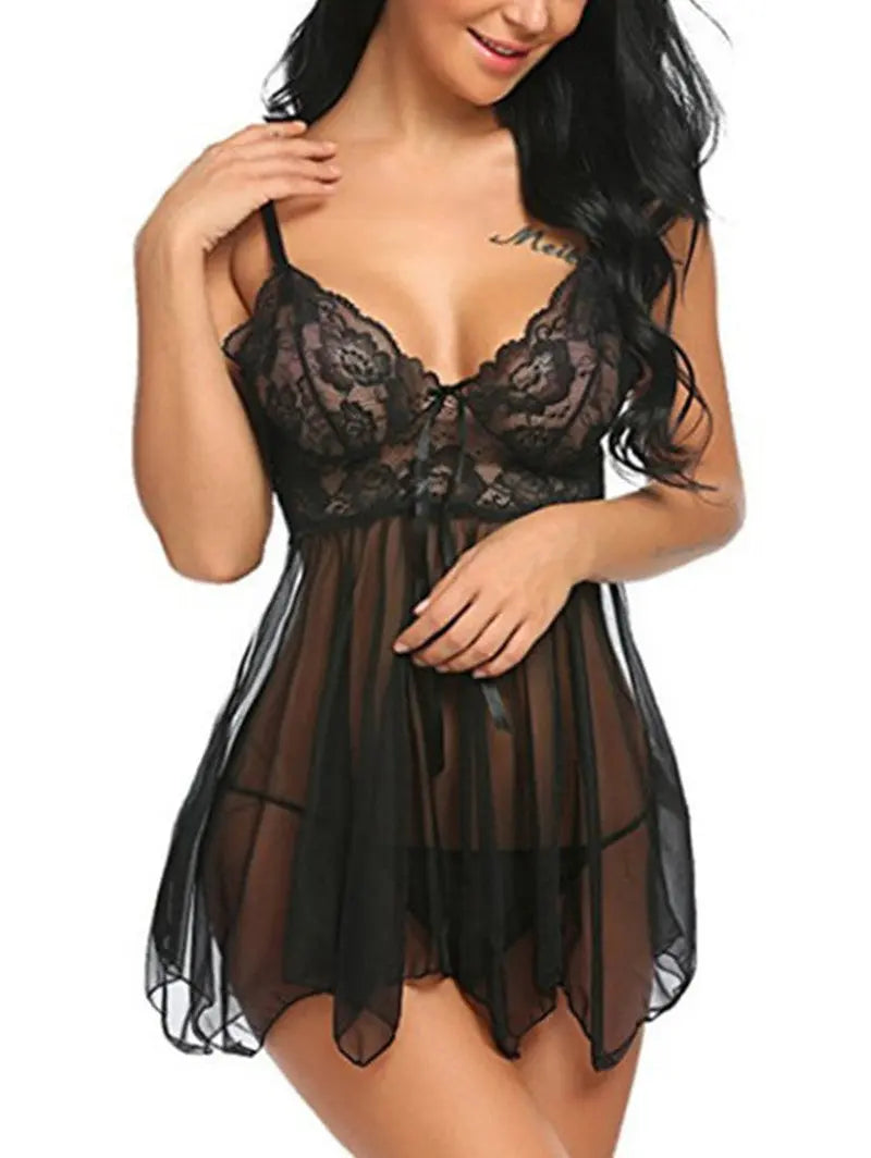 Sexy Lingerie Sexy Lingerie Front Slit Nightdress Trendarium