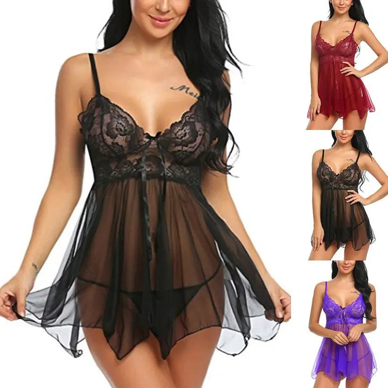 Sexy Lingerie Sexy Lingerie Front Slit Nightdress Trendarium