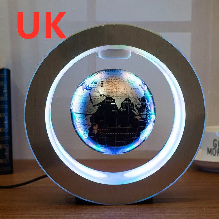 Round LED World Map Floating Globe Magnetic Levitation Light Anti Gravity Magic Trendarium