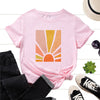Sunrise Glow Retro Tee – Soft Cotton Graphic Shirt Trendarium
