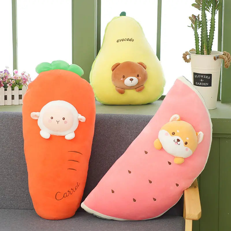 Cute Banana Pillow Carrot Doll Fruit Plush Toy Trendarium