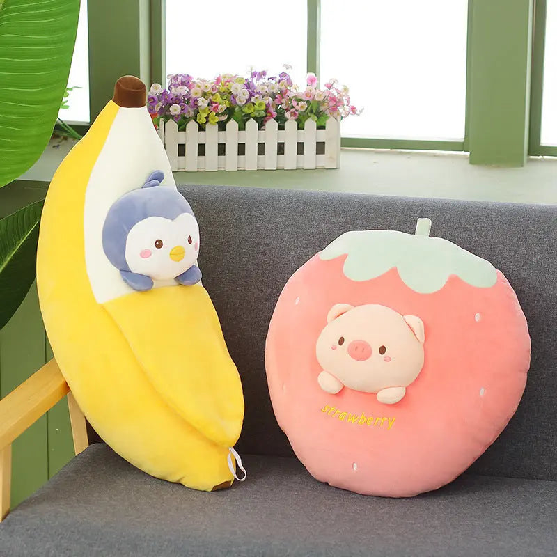 Cute Banana Pillow Carrot Doll Fruit Plush Toy Trendarium
