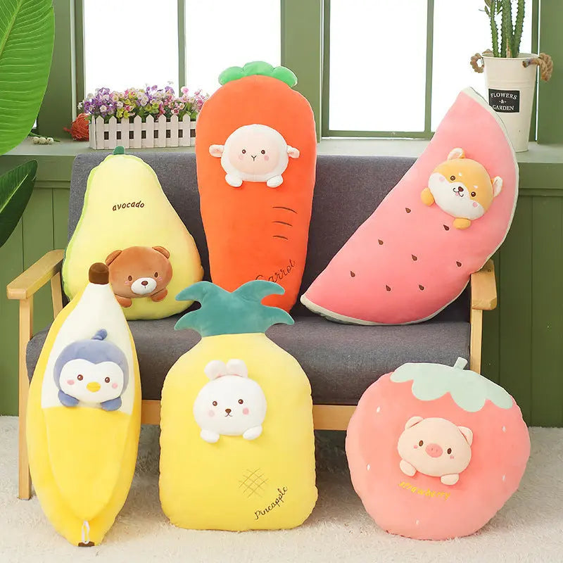 Cute Banana Pillow Carrot Doll Fruit Plush Toy Trendarium
