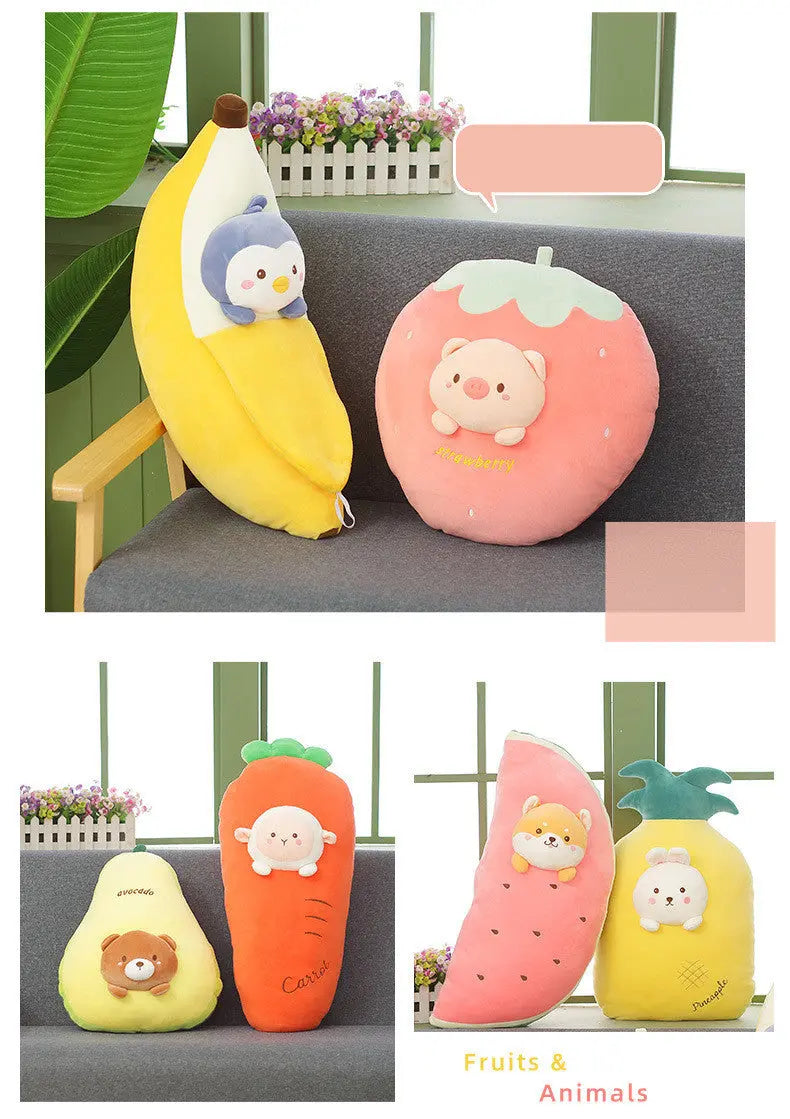 Cute Banana Pillow Carrot Doll Fruit Plush Toy Trendarium