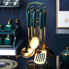EleganceEdge™ – 7-Piece Gold & Teal Kitchen Utensil Set Trendarium