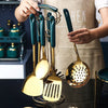 EleganceEdge™ – 7-Piece Gold & Teal Kitchen Utensil Set Trendarium