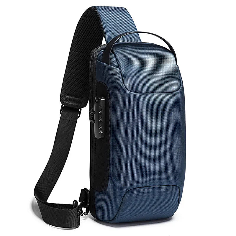 Crossbody anti-theft waterproof charging chest bag Trendarium