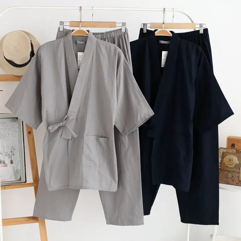 Zen Cotton Kimono Set – Lightweight Summer Pajamas Trendarium