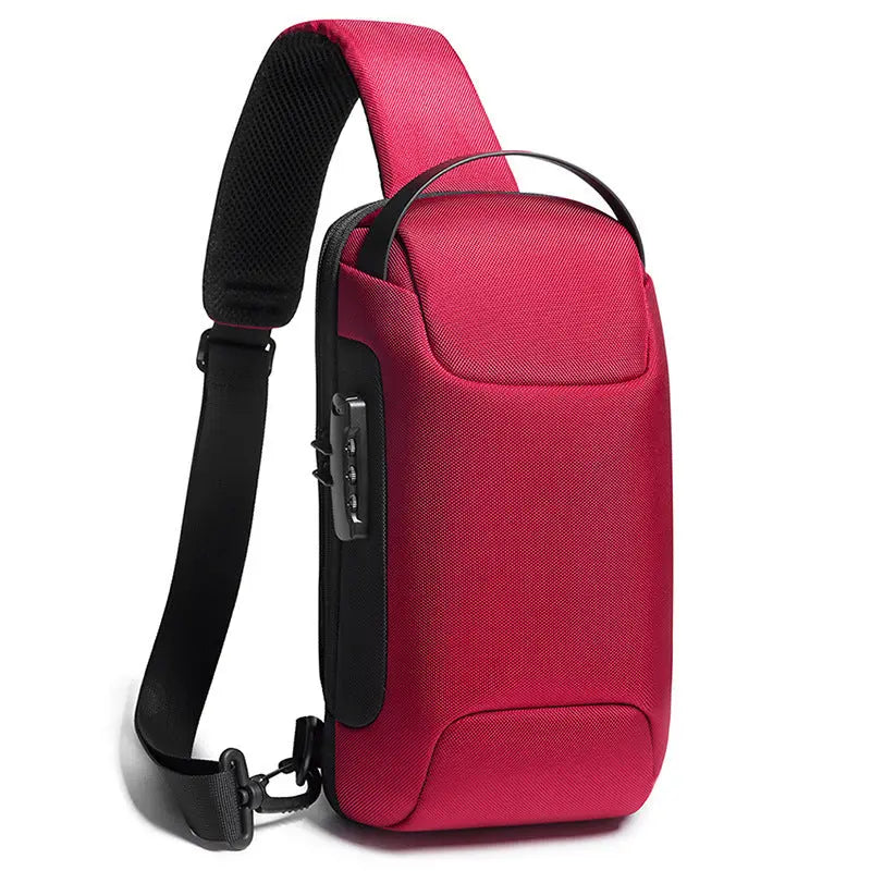 Crossbody anti-theft waterproof charging chest bag Trendarium