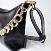 Black Leather Hobo Bag - Small