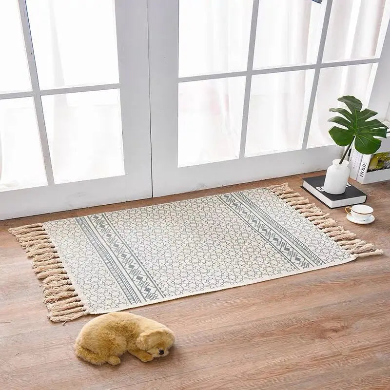 Scandinavian Style Linen Cotton Rug Trendarium