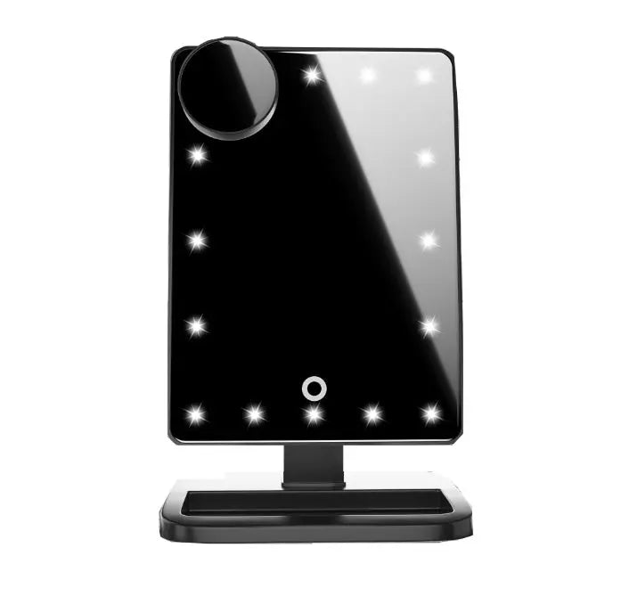 Touch Screen Makeup Mirror With 20 LED Light Bluetooth Music Speaker 10X Magnifying Mirrors Lights Trendarium