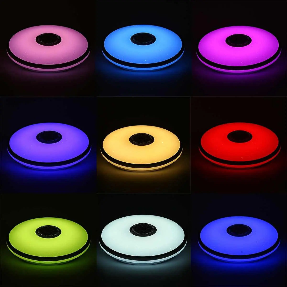 AuraGlow Smart Ceiling Lamp – Color-Changing WiFi & Bluetooth Light” Trendarium