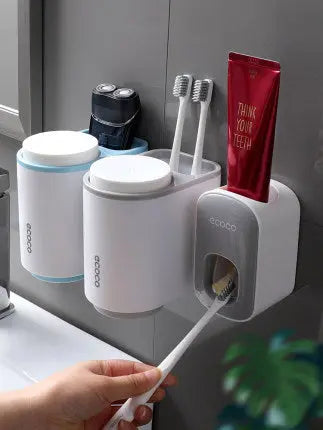 Wall Mounted Automatic Toothpaste Holder Bathroom Accessories Set Dispenser Trendarium
