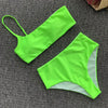 GlowBabe™ – One Shoulder Neon Bikini Set Trendarium