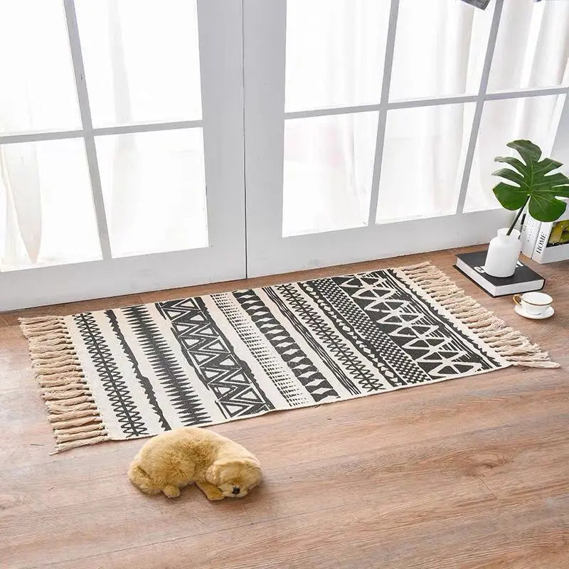 Scandinavian Style Linen Cotton Rug Trendarium