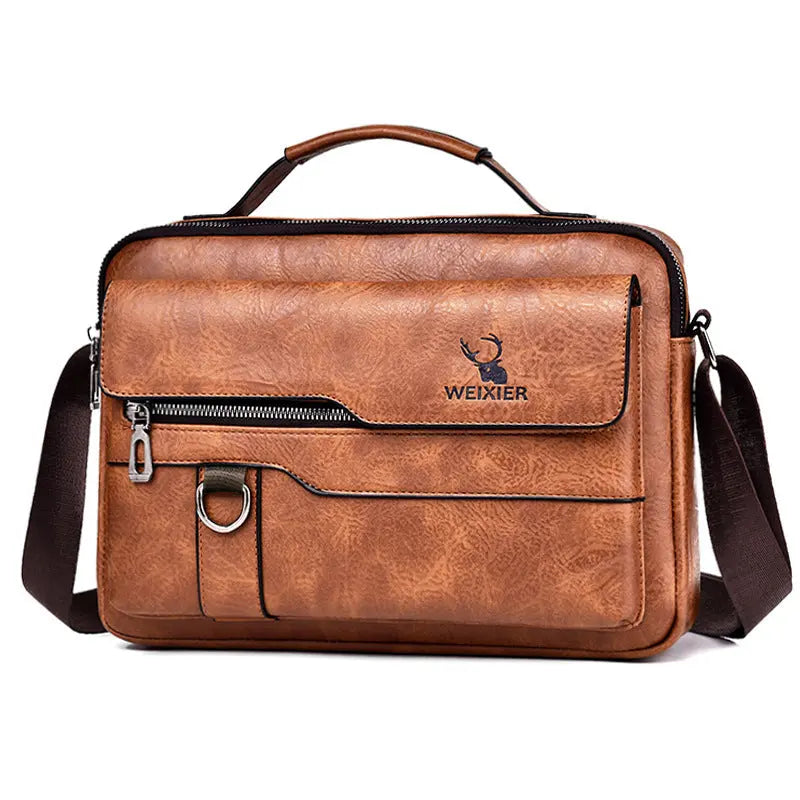Men’s Classic PU Leather Messenger Bag Trendarium