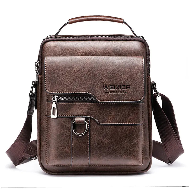 Men’s Classic PU Leather Messenger Bag Trendarium
