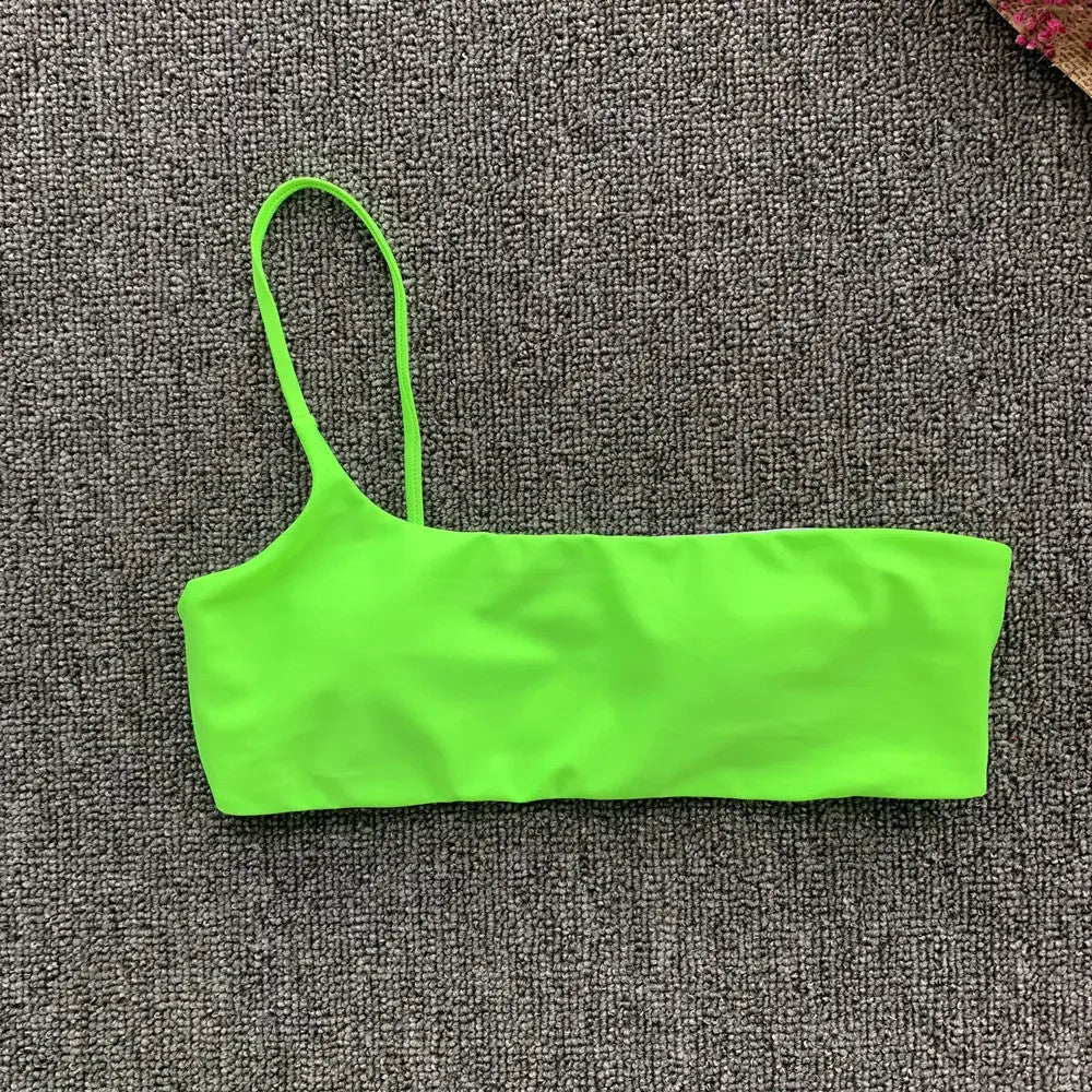 GlowBabe™ – One Shoulder Neon Bikini Set Trendarium