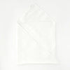 Linen Hooded Waffle Towel for Kids - White