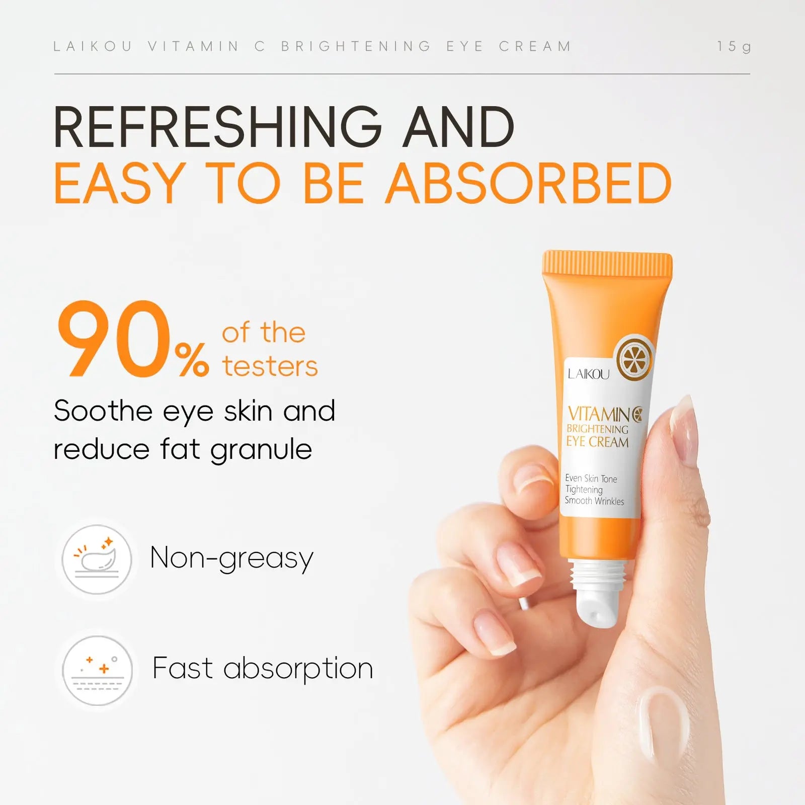 Vitamin C Eye Cream 15g Moisturizing Skin Care Around Eyes LAIKOU
