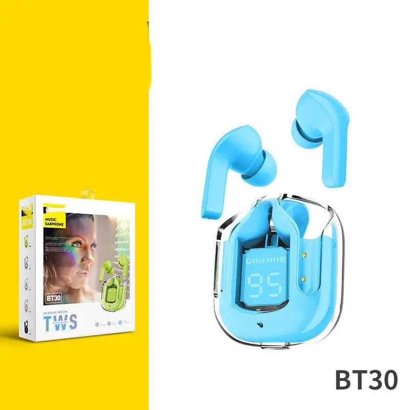 Compact Transparent Bluetooth Earbuds – ENC & Smart Display Trendarium