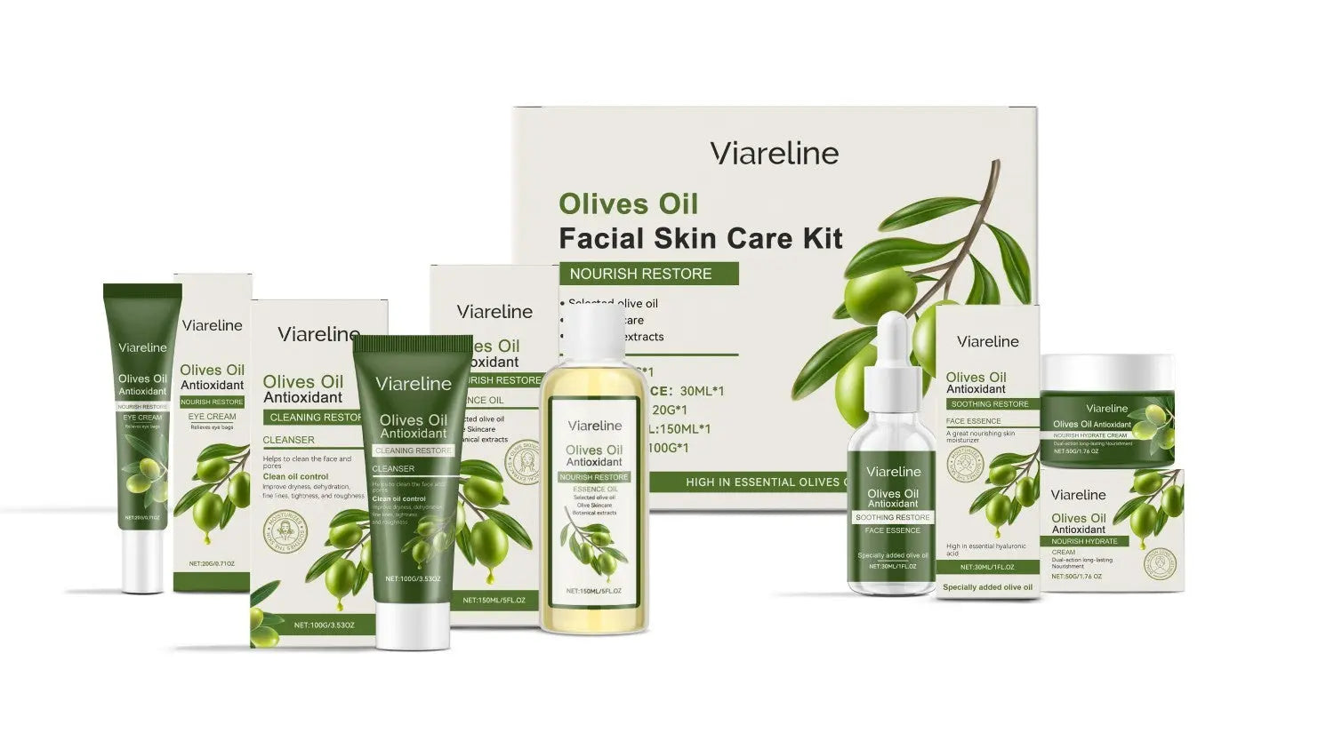 Olive Oil Facial Skincare Set Trendarium