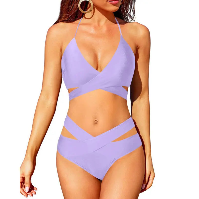 SculptGlow™ – Cutout High-Waist Bikini Set Trendarium