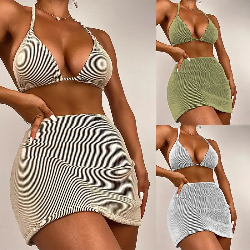 Ribbed Glow Bikini Set Trendarium
