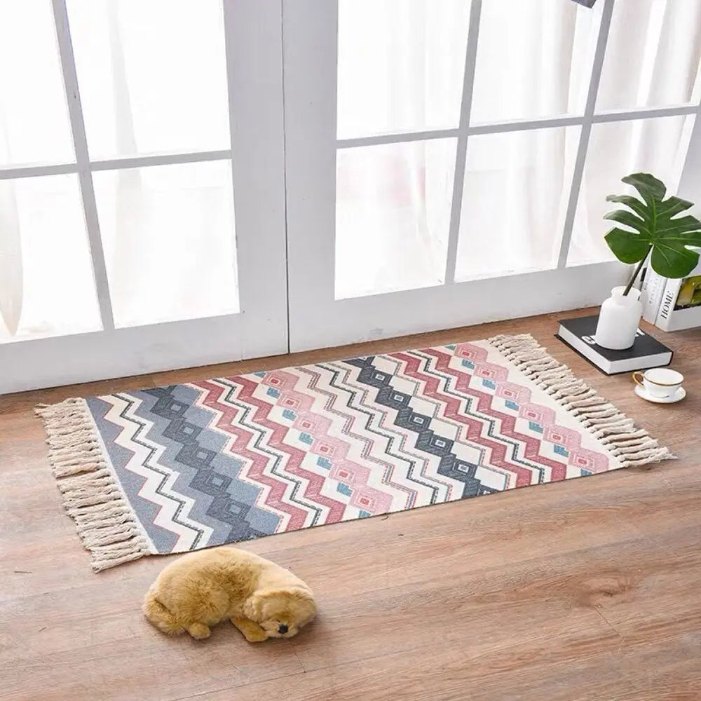 Scandinavian Style Linen Cotton Rug Trendarium