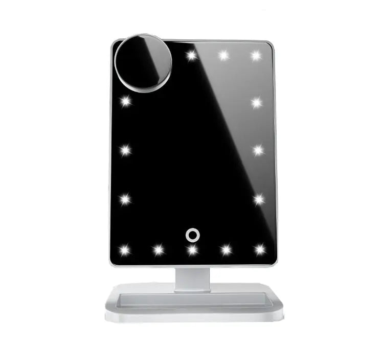 Touch Screen Makeup Mirror With 20 LED Light Bluetooth Music Speaker 10X Magnifying Mirrors Lights Trendarium