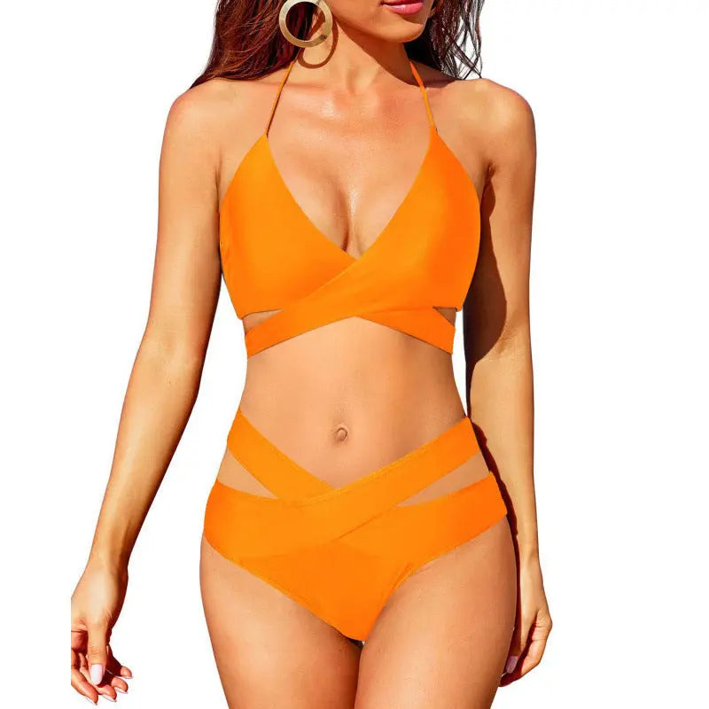 SculptGlow™ – Cutout High-Waist Bikini Set Trendarium