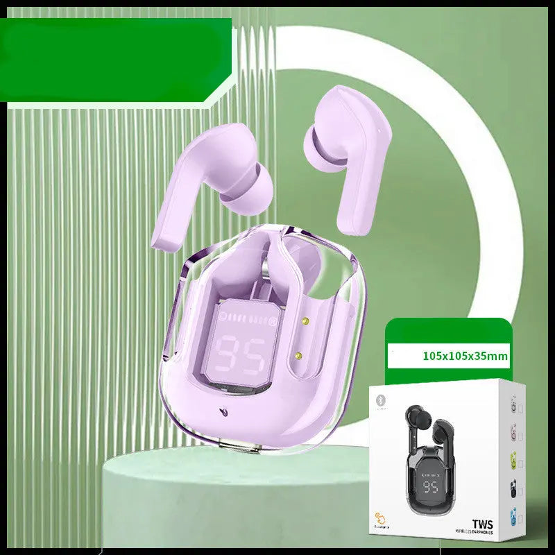 Compact Transparent Bluetooth Earbuds – ENC & Smart Display Trendarium