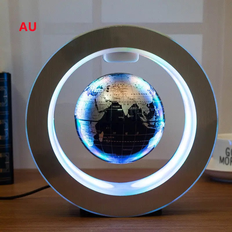 Round LED World Map Floating Globe Magnetic Levitation Light Anti Gravity Magic Trendarium