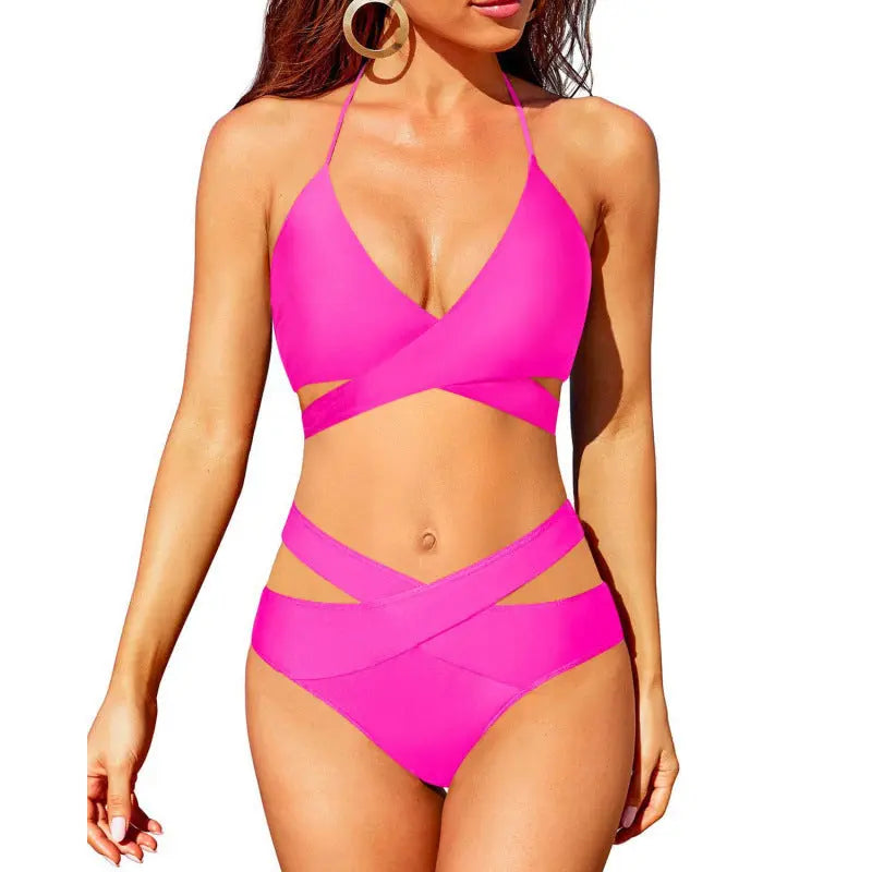 SculptGlow™ – Cutout High-Waist Bikini Set Trendarium
